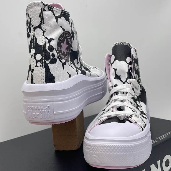 Converse WMNS CTAS MOVE HI
WHITE/BLACK/LT ARCTIC PINK A01361C Platforms Sneakers - Picture 9 of 16